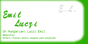 emil luczi business card